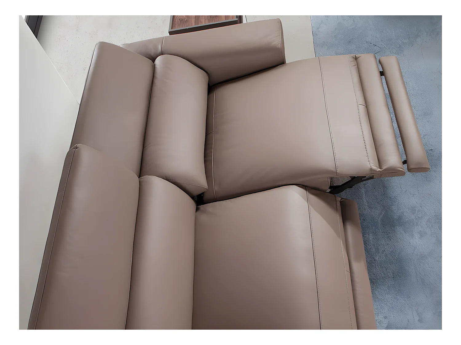 Canapé 3 places en cuir vison 6105 ANGEL CERDA