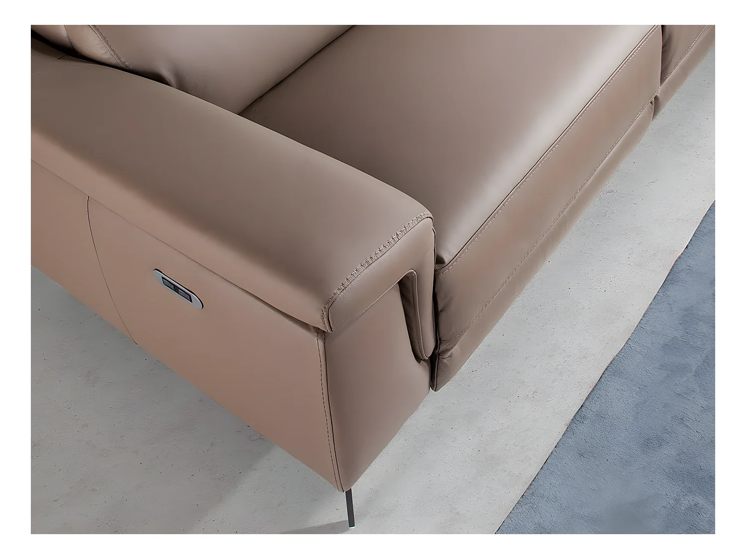 Canapé 3 places en cuir vison 6105 ANGEL CERDA