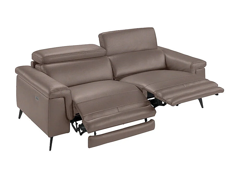 Canapé 3 places en cuir vison 6105 ANGEL CERDA