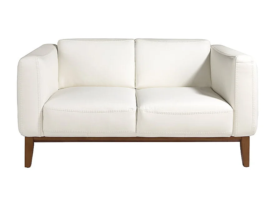 Divano a 2 posti in pelle bianca 6118 ANGEL CERDA
