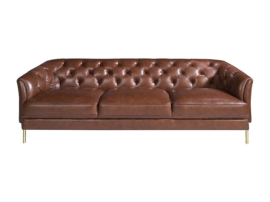 Chester 3-zitsbank in cognacbruin leer 6140 ANGEL CERDA