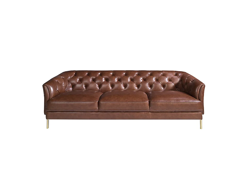 Chester 3-Sitzer Sofa in cognacbraunem Leder 6140 ANGEL CERDA