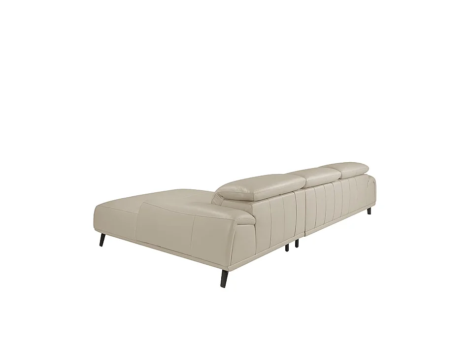 Chaise longue en cuir de vachette taupe 6150 ANGEL CERDA