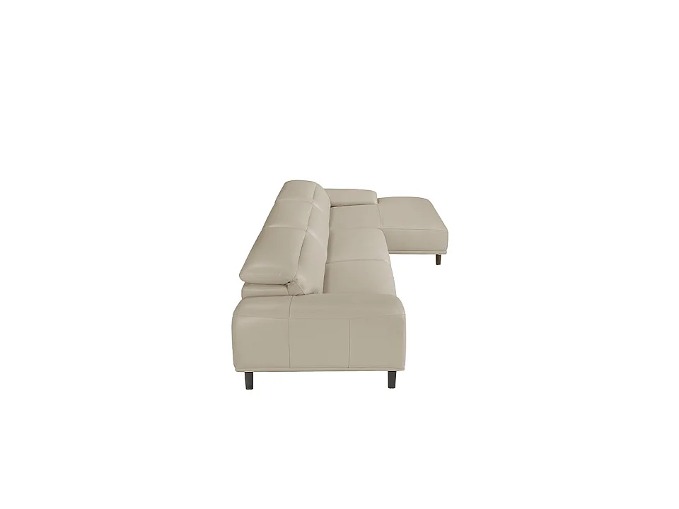Chaise longue en cuir de vachette taupe 6150 ANGEL CERDA