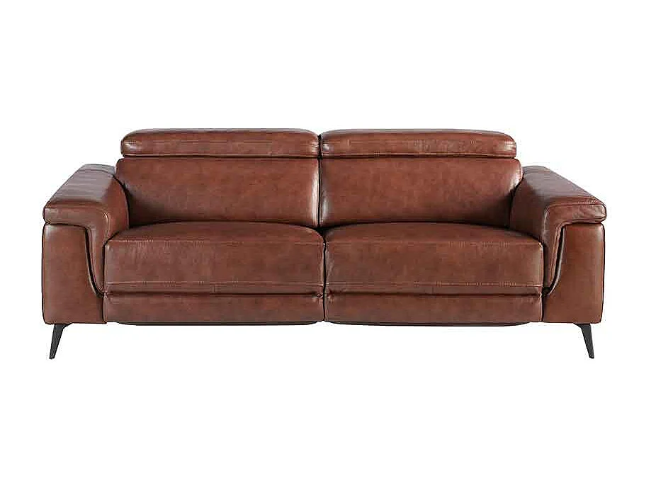 Canapé de relaxation 3 places en cuir marron 6117 ANGEL CERDA
