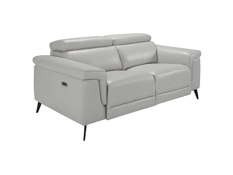 Canapé relax 2 places en cuir gris 6107 ANGEL CERDA
