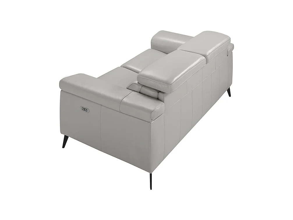 Canapé relax 2 places en cuir gris 6107 ANGEL CERDA