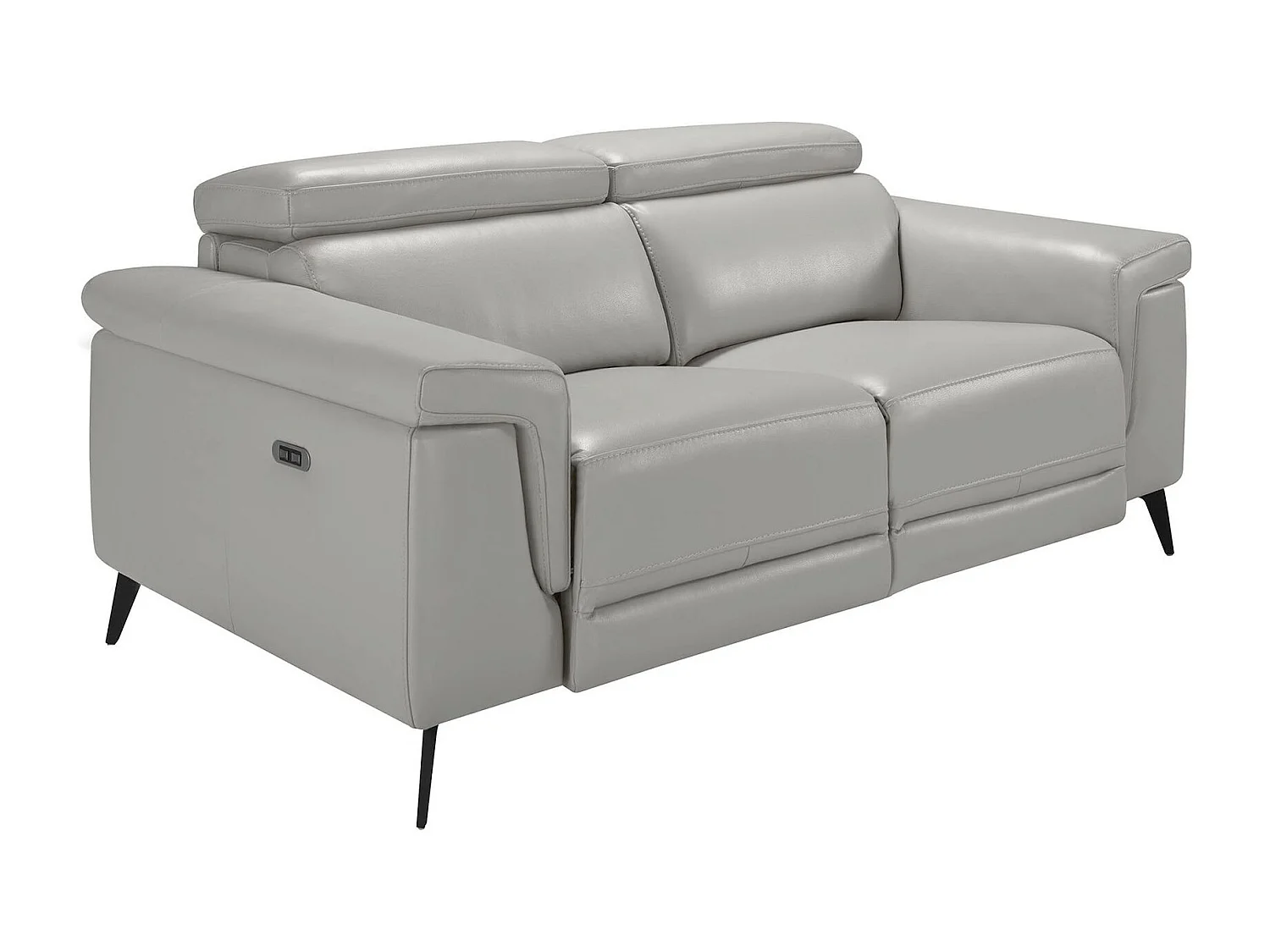 Canapé relax 2 places en cuir gris 6107 ANGEL CERDA