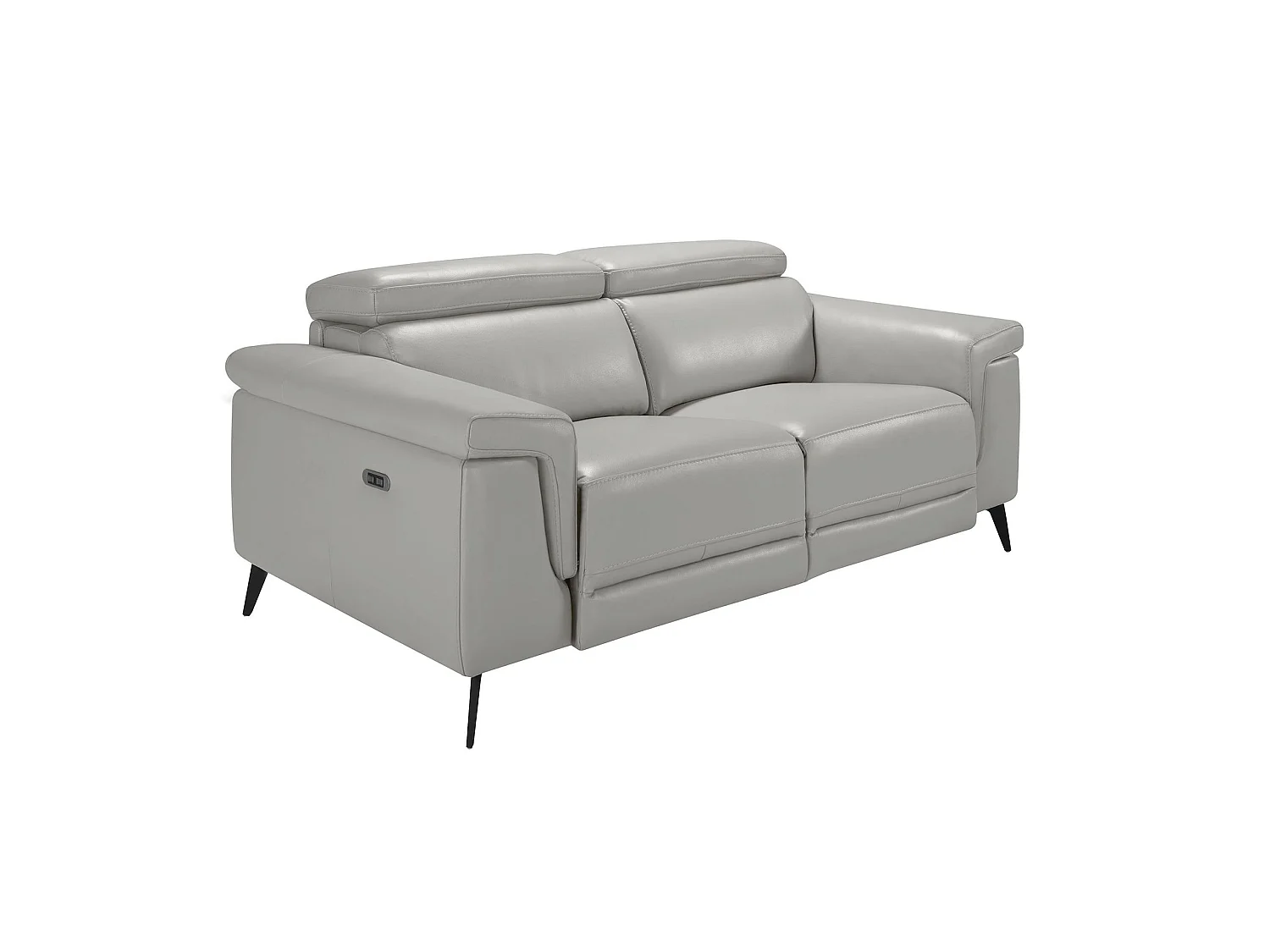 Canapé relax 2 places en cuir gris 6107 ANGEL CERDA