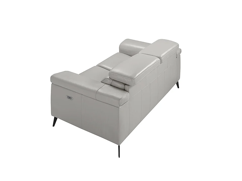 Canapé relax 2 places en cuir gris 6107 ANGEL CERDA