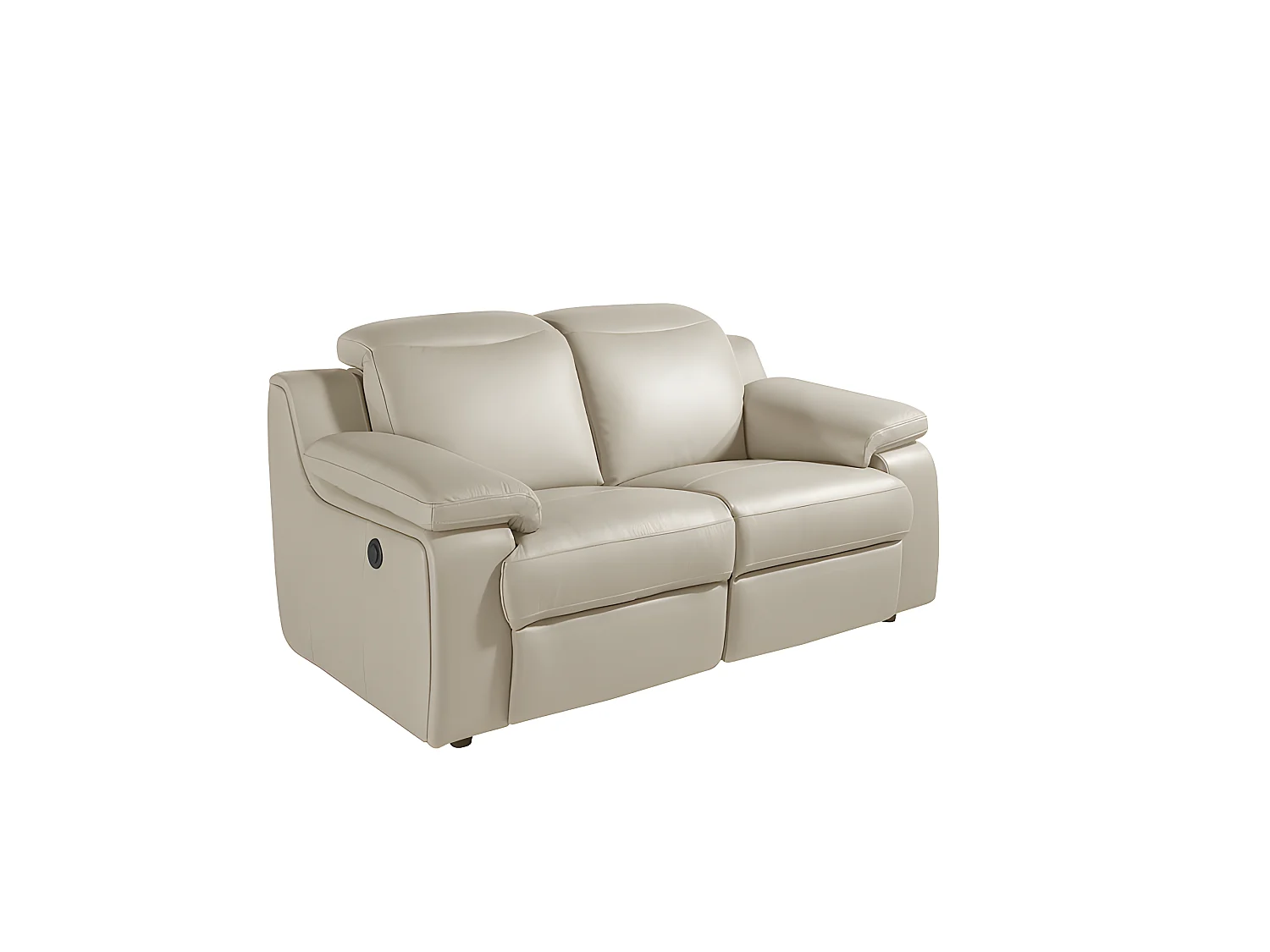 Canapé 2 places en cuir gris 6123 ANGEL CERDA