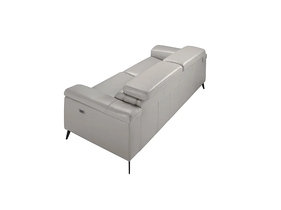 3-zitsbank bekleed in grijs leer 6108 ANGEL CERDA