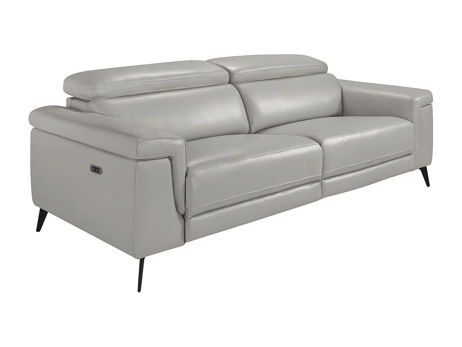 Canapé 3 places en cuir gris 6108 ANGEL CERDA