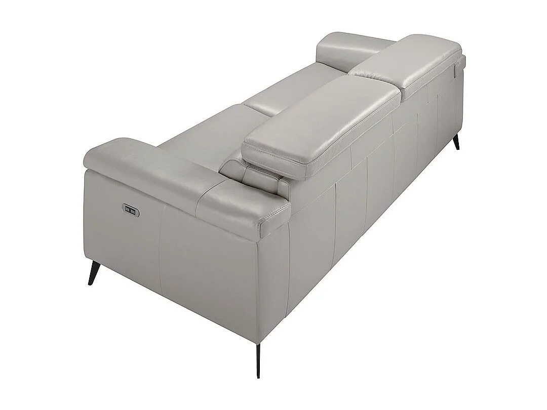 Canapé 3 places en cuir gris 6108 ANGEL CERDA