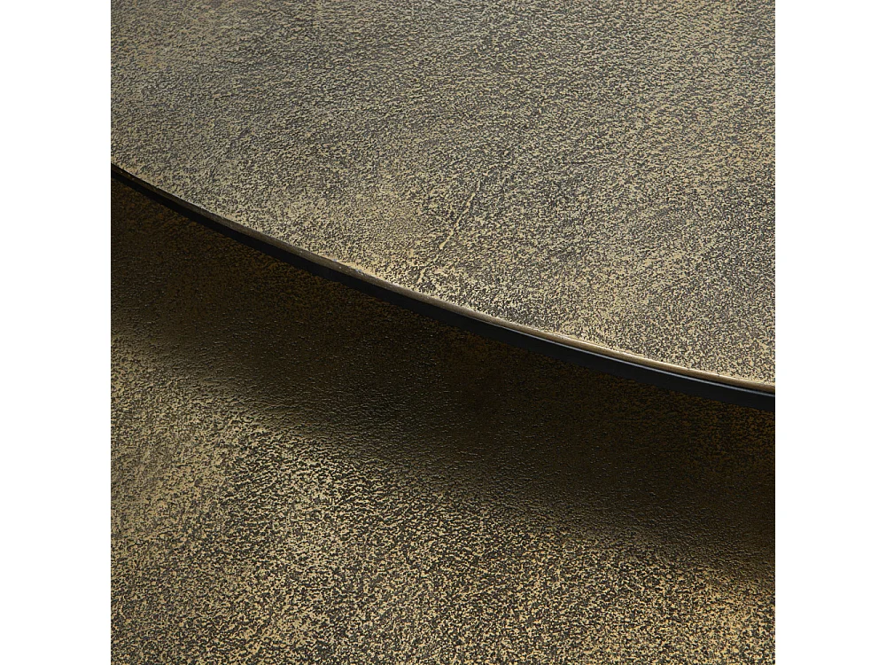 Set de 2 table basses galet gold