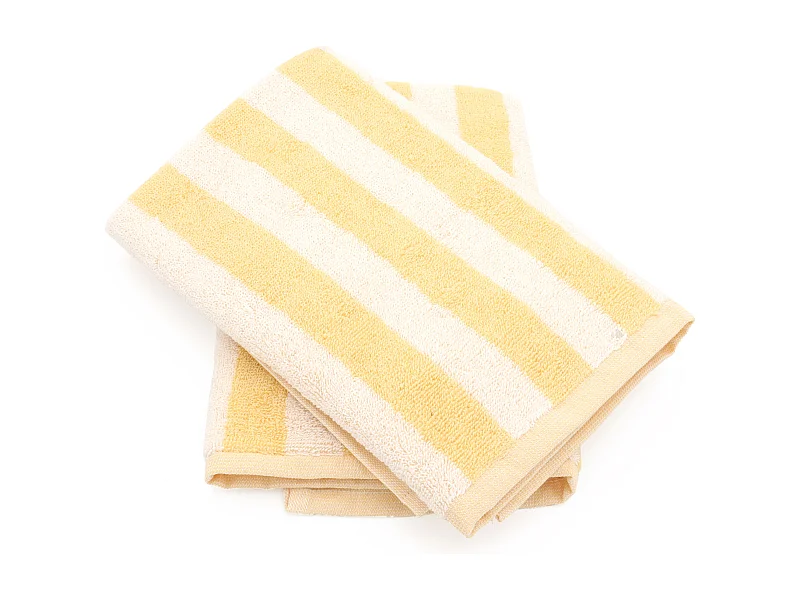 Lot de 2 torchons de cuisine éponge 50x50 cm coton PAT II jaune