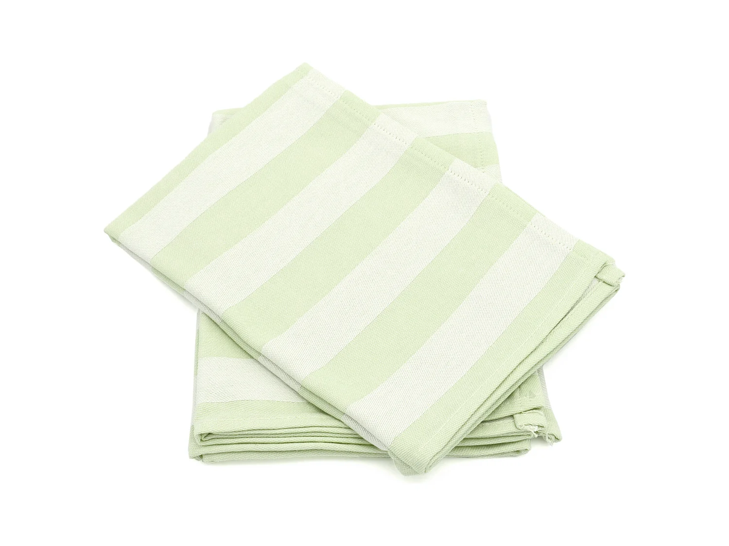Lot de 2 torchons de cuisine toile 50x70 cm coton PAT II vert