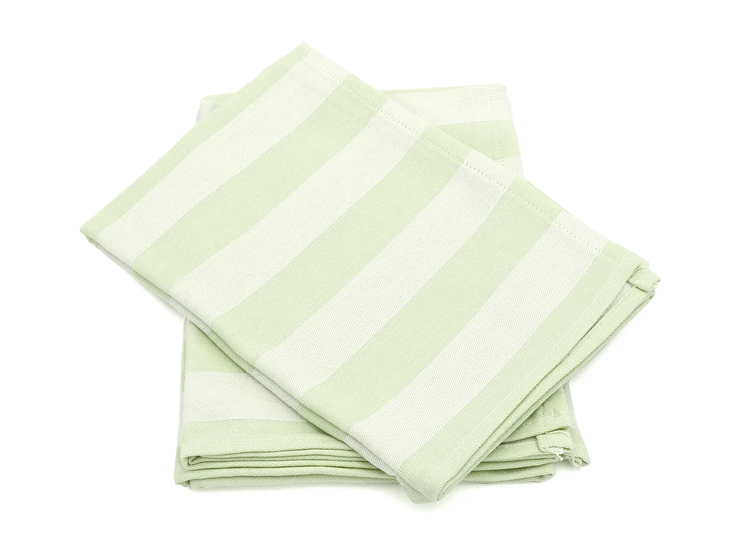 Lot de 2 torchons de cuisine toile 50x70 cm coton PAT II vert