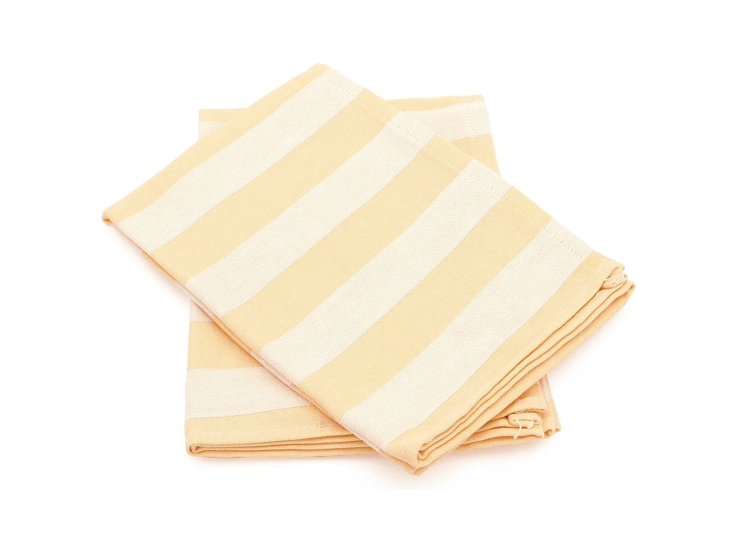 Lot de 2 torchons de cuisine toile 50x70 cm coton PAT II jaune