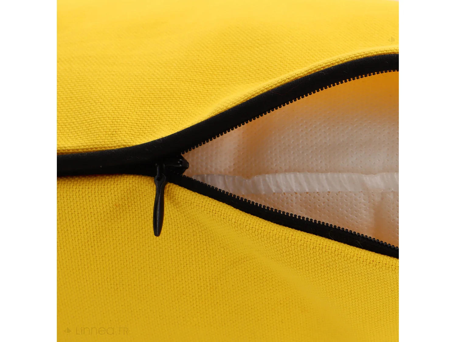 Housse de coussin 55x55 cm MONTSEGUR jaune Curcuma
