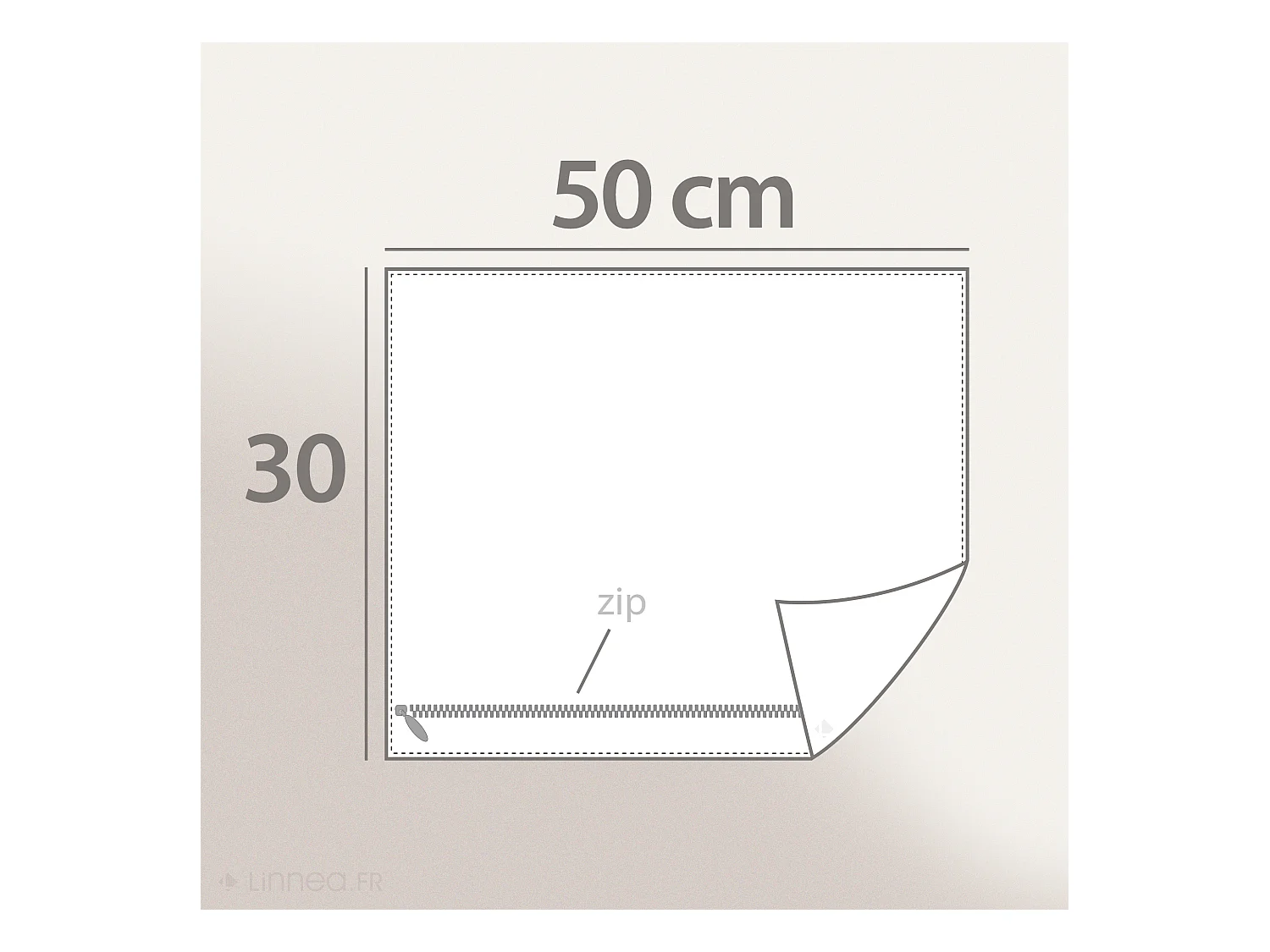 Housse de coussin 30x50 cm MONTSEGUR Blanc