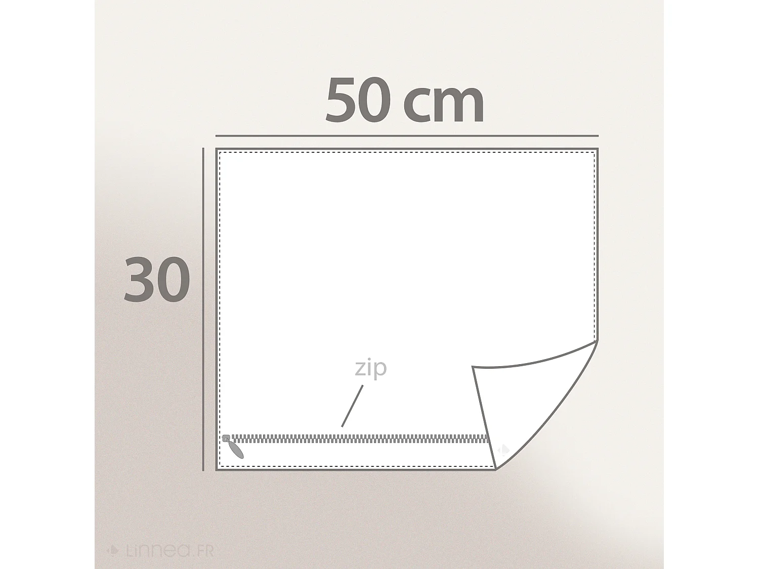 Housse de coussin 30x50 cm MONTSEGUR Blanc