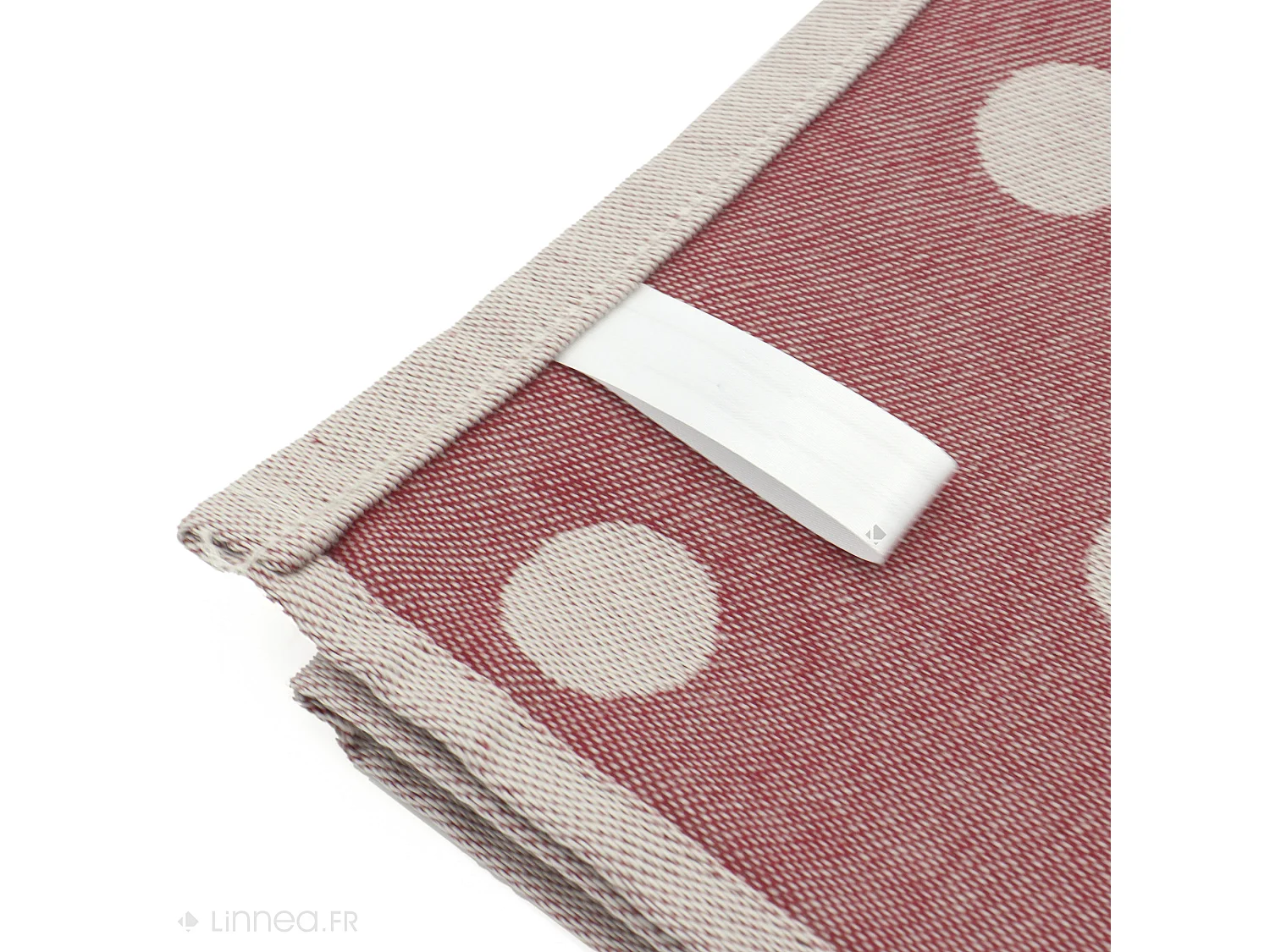 Lot de 2 torchons de cuisine toile 50x70 cm coton SPOT bordeaux