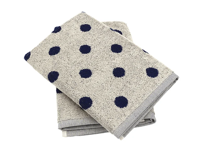 Lot de 2 torchons de cuisine éponge 50x50 cm coton SPOT bleu