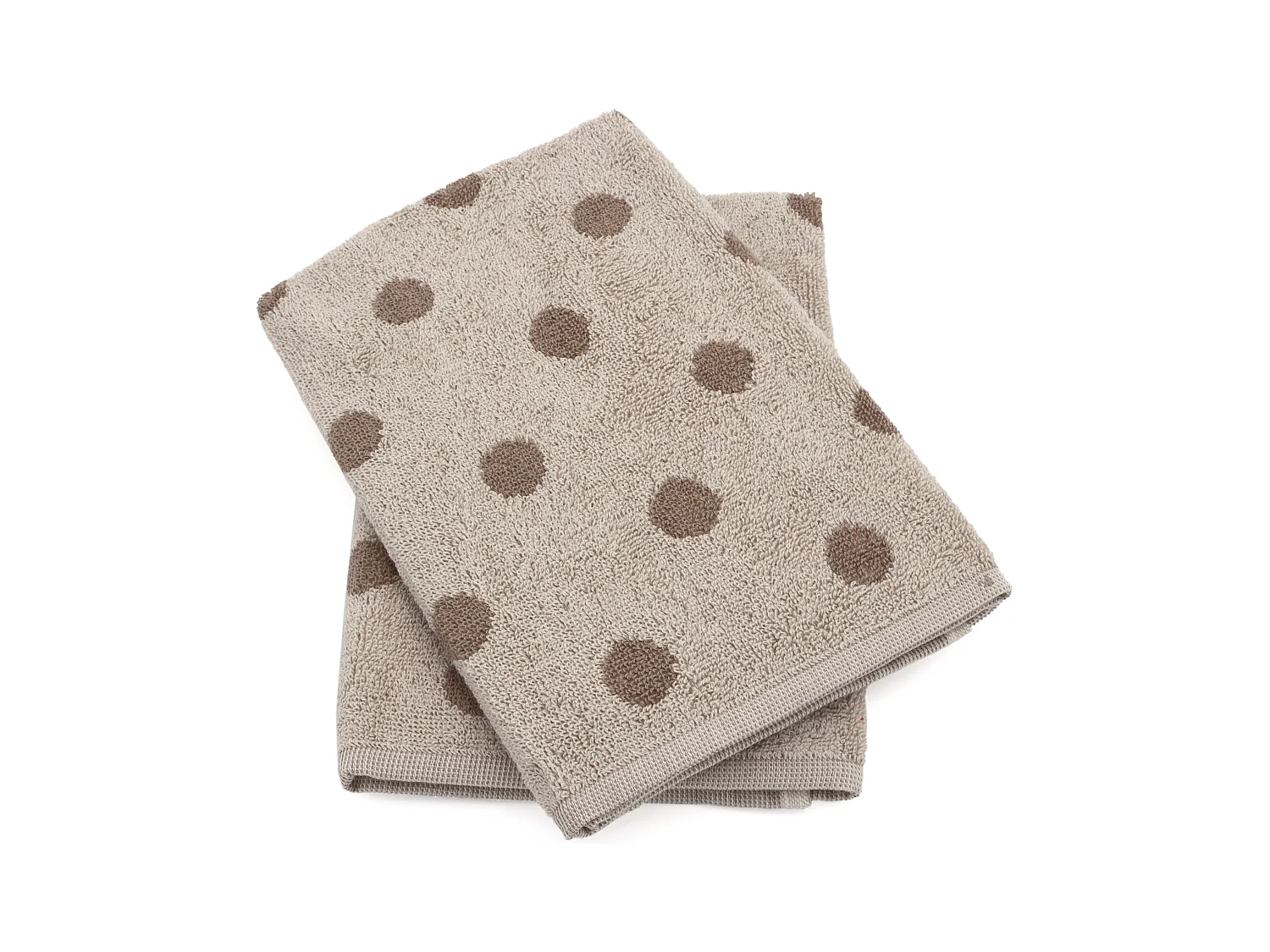 Lot de 2 torchons de cuisine éponge 50x50 cm coton SPOT marron