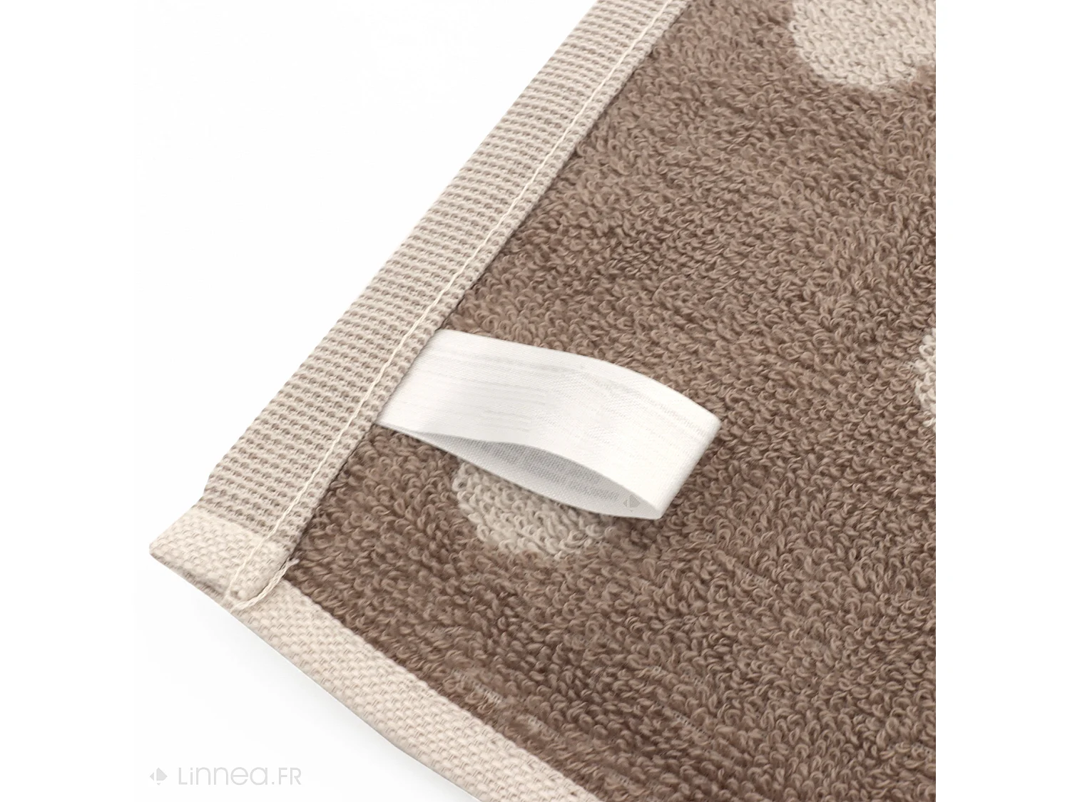 Lot de 2 torchons de cuisine éponge 50x50 cm coton SPOT marron