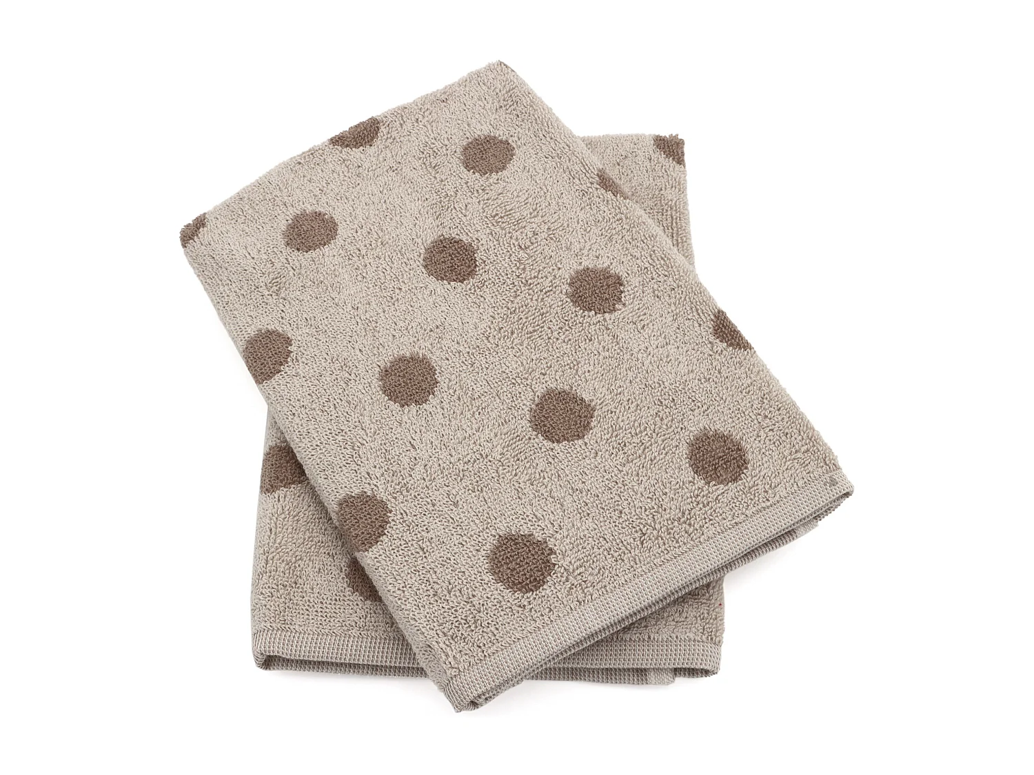 Lot de 2 torchons de cuisine éponge 50x50 cm coton SPOT marron