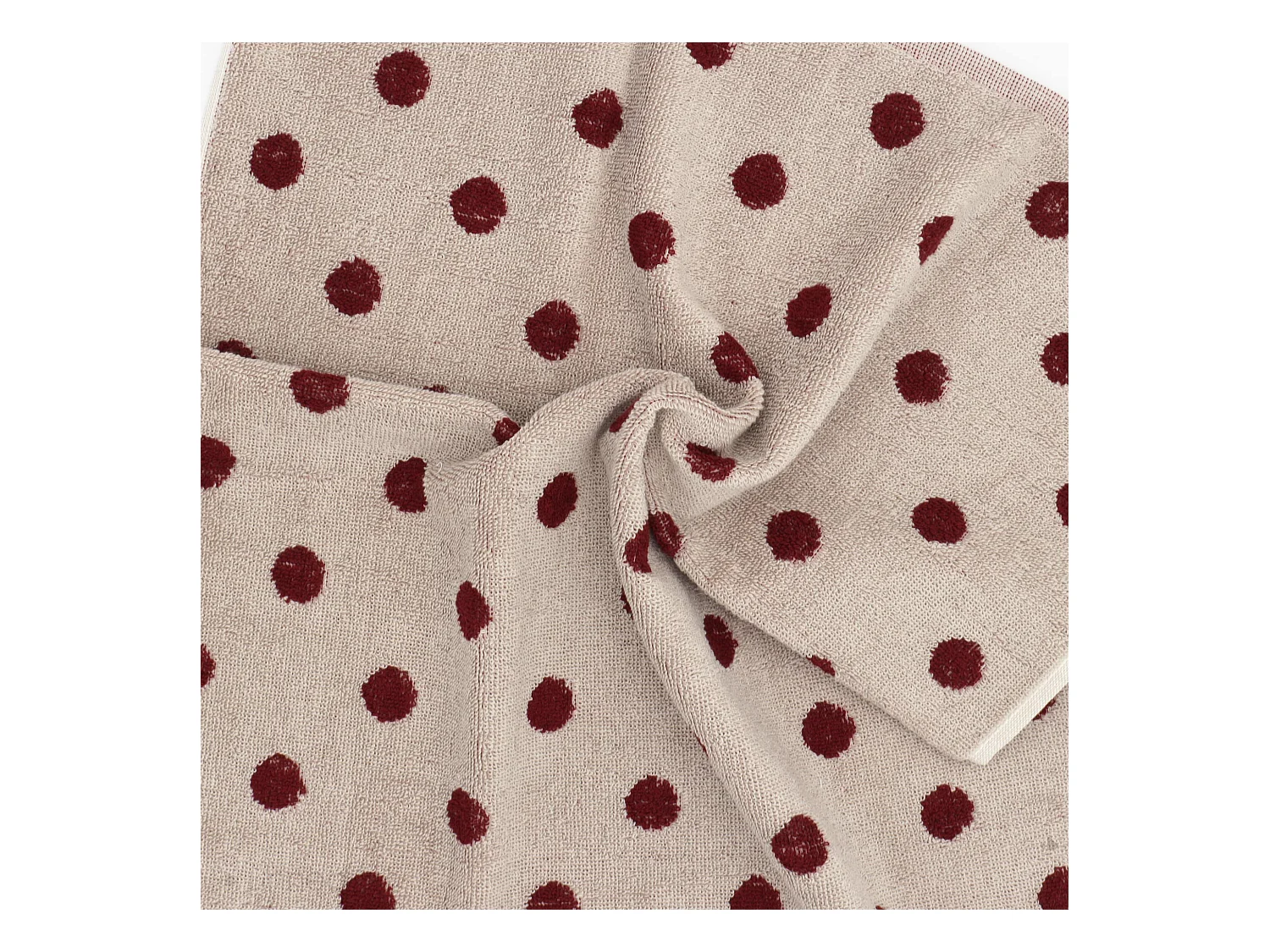 Lot de 2 torchons de cuisine éponge 50x50 cm coton SPOT bordeaux