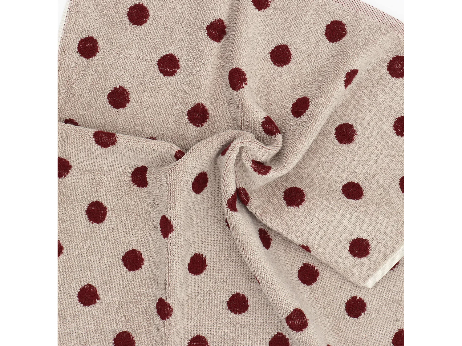 Lot de 2 torchons de cuisine éponge 50x50 cm coton SPOT bordeaux