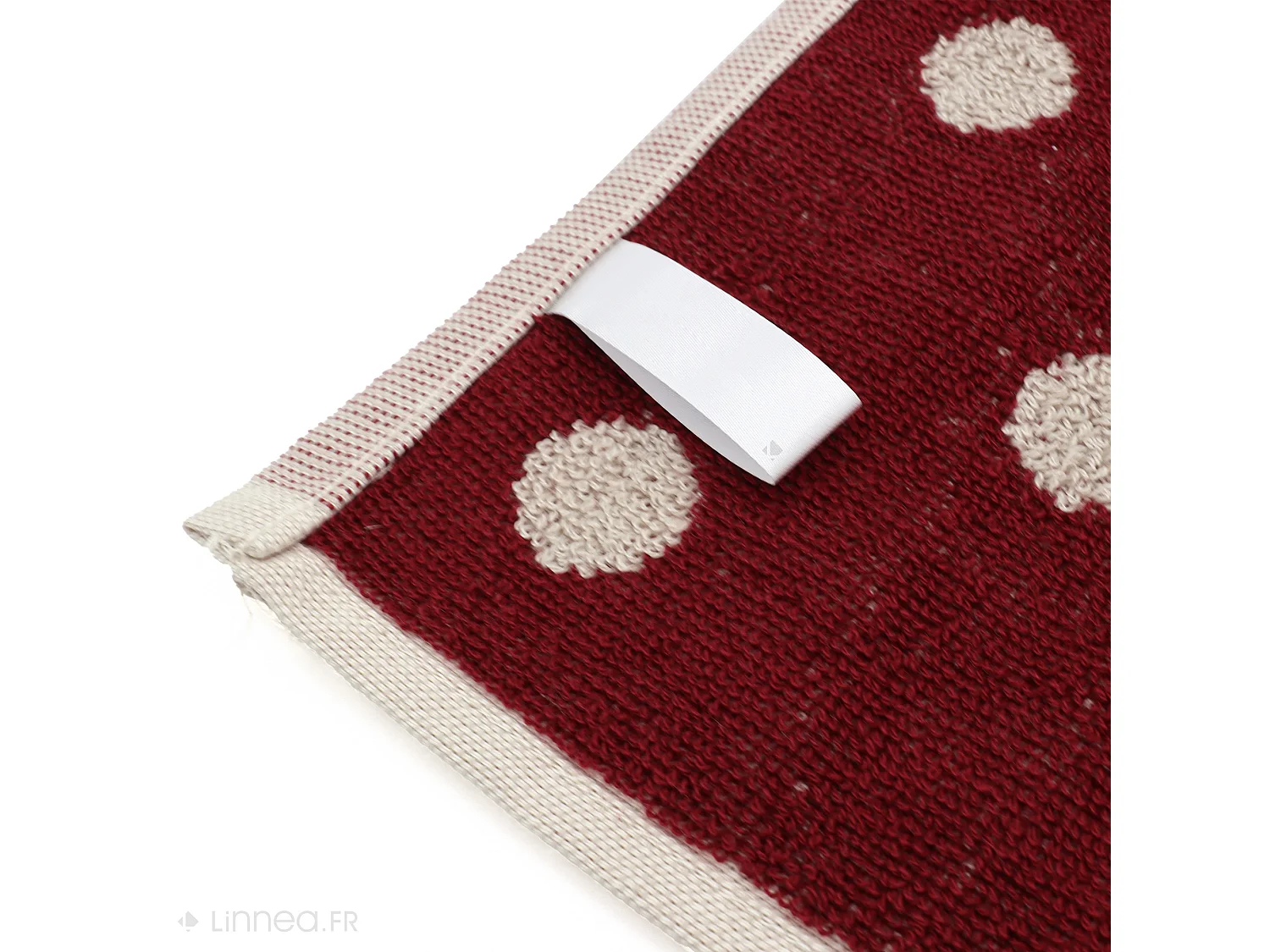 Lot de 2 torchons de cuisine éponge 50x50 cm coton SPOT bordeaux