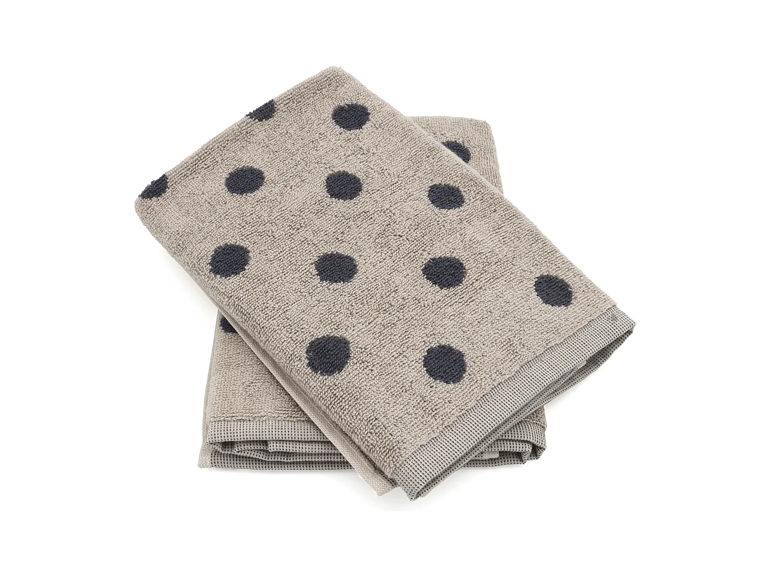 Lot de 2 torchons de cuisine éponge 50x50 cm coton SPOT gris