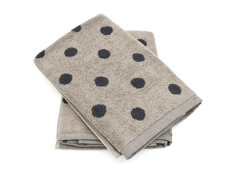 Lot de 2 torchons de cuisine éponge 50x50 cm coton SPOT gris