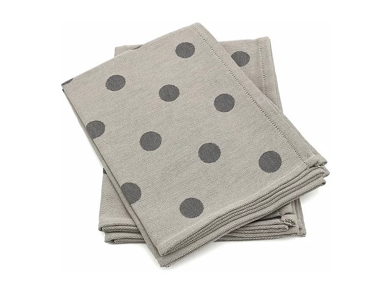 Lot de 2 torchons de cuisine toile 50x70 cm coton SPOT gris