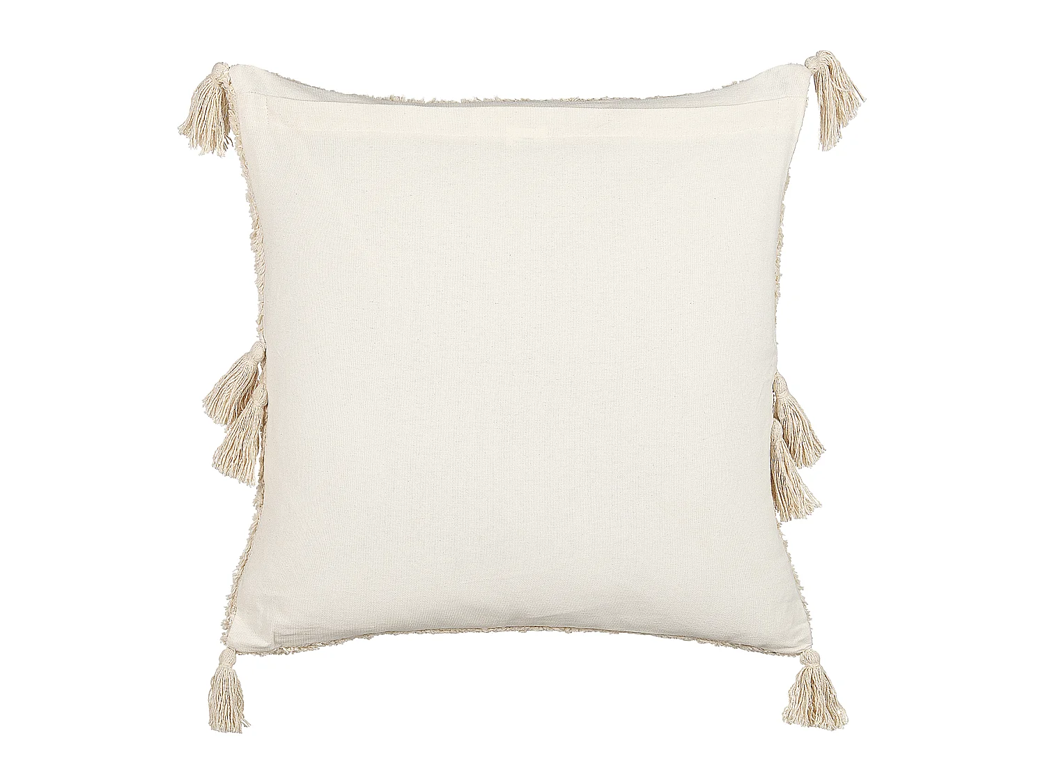 Almofada decorativa AVIUM Algodão 45 x 45 cm Creme claro Padrão geométrico