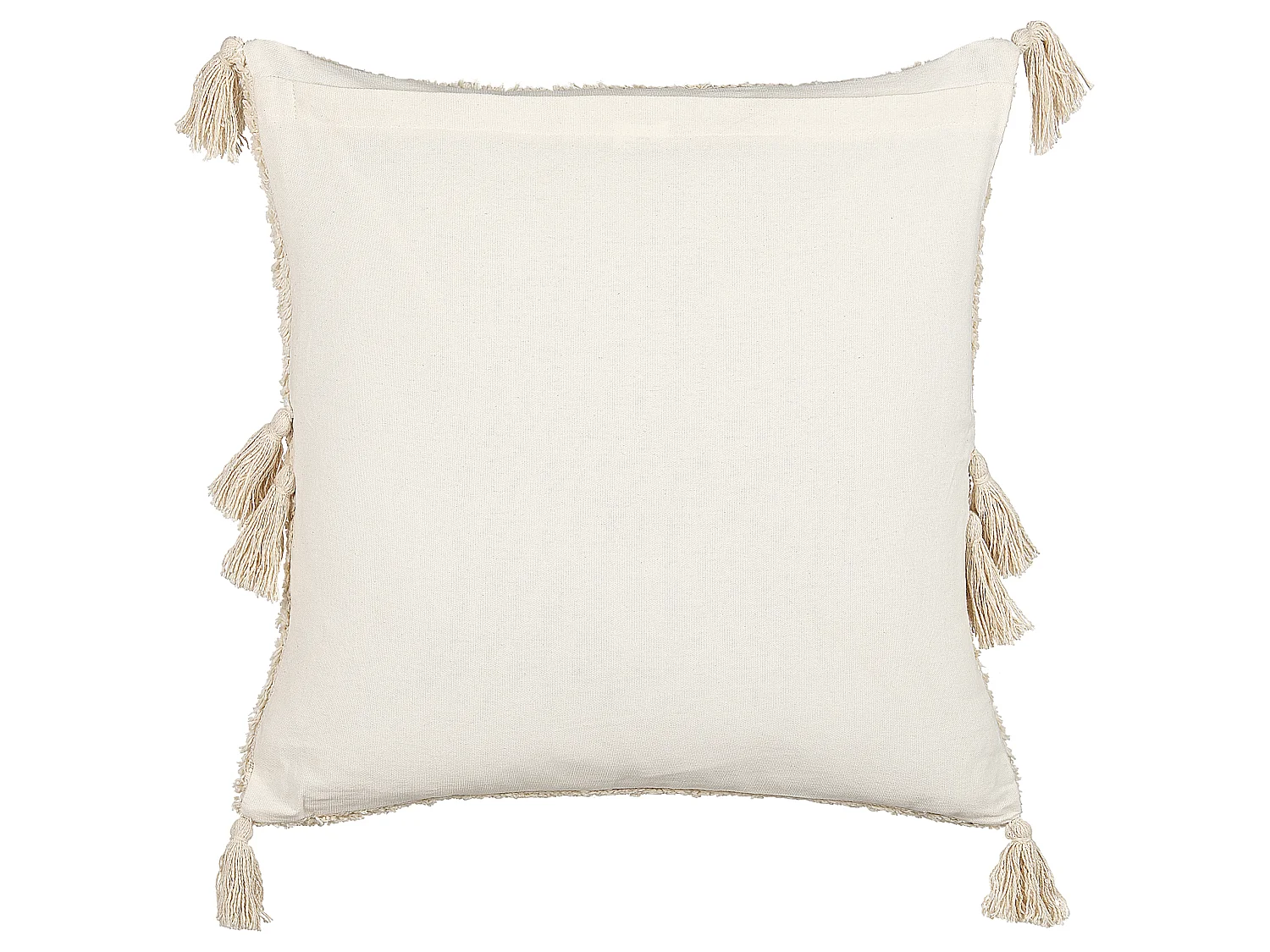 Cuscino decorativo AVIUM Cotone 45 x 45 cm Beige chiaro Trama geometrica