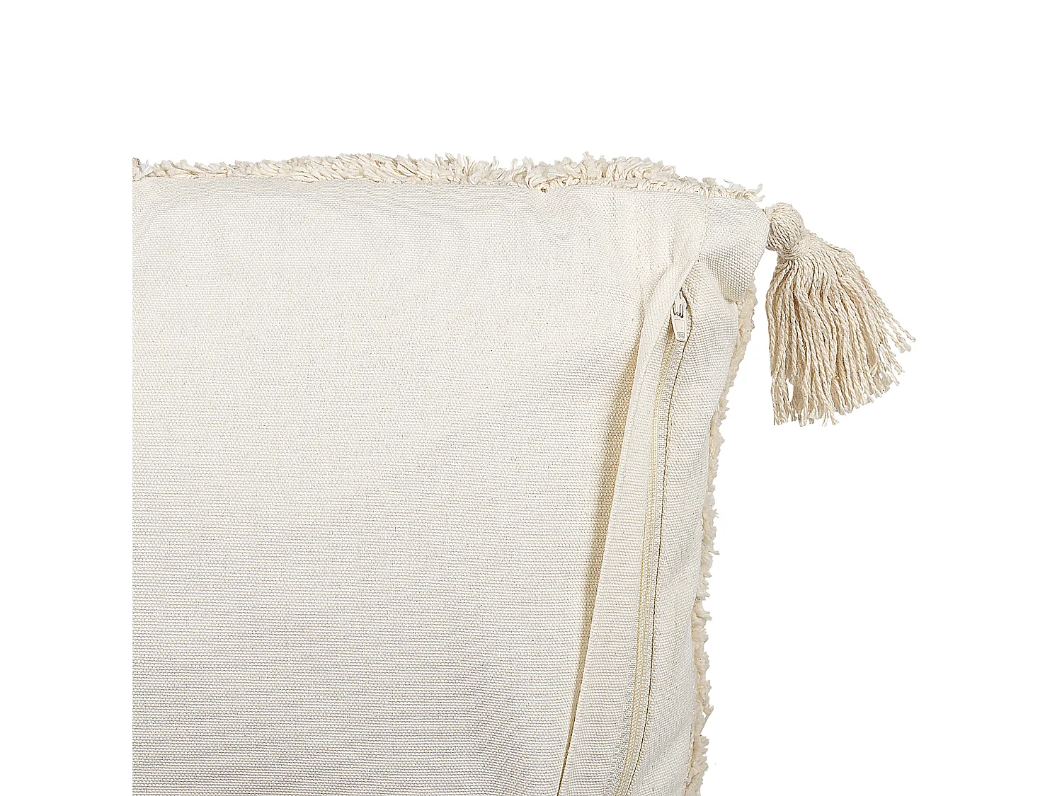 Cuscino decorativo AVIUM Cotone 45 x 45 cm Beige chiaro Trama geometrica