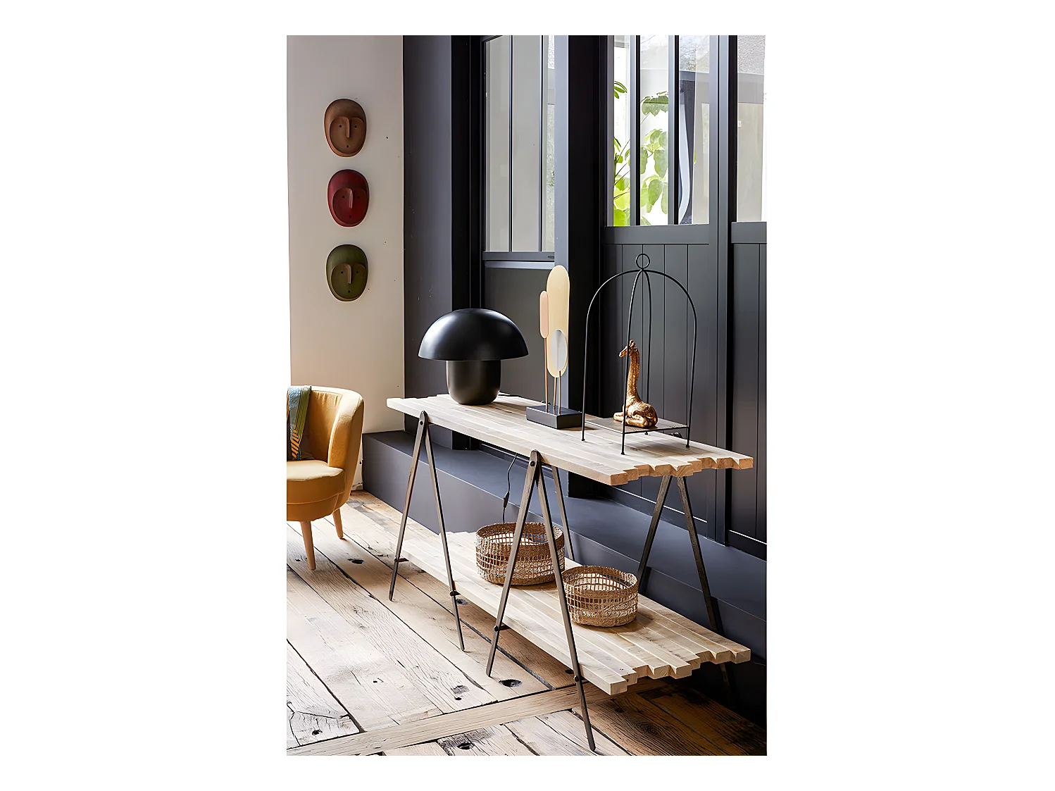 Lampe champignon noir modèle moyen E27 40W