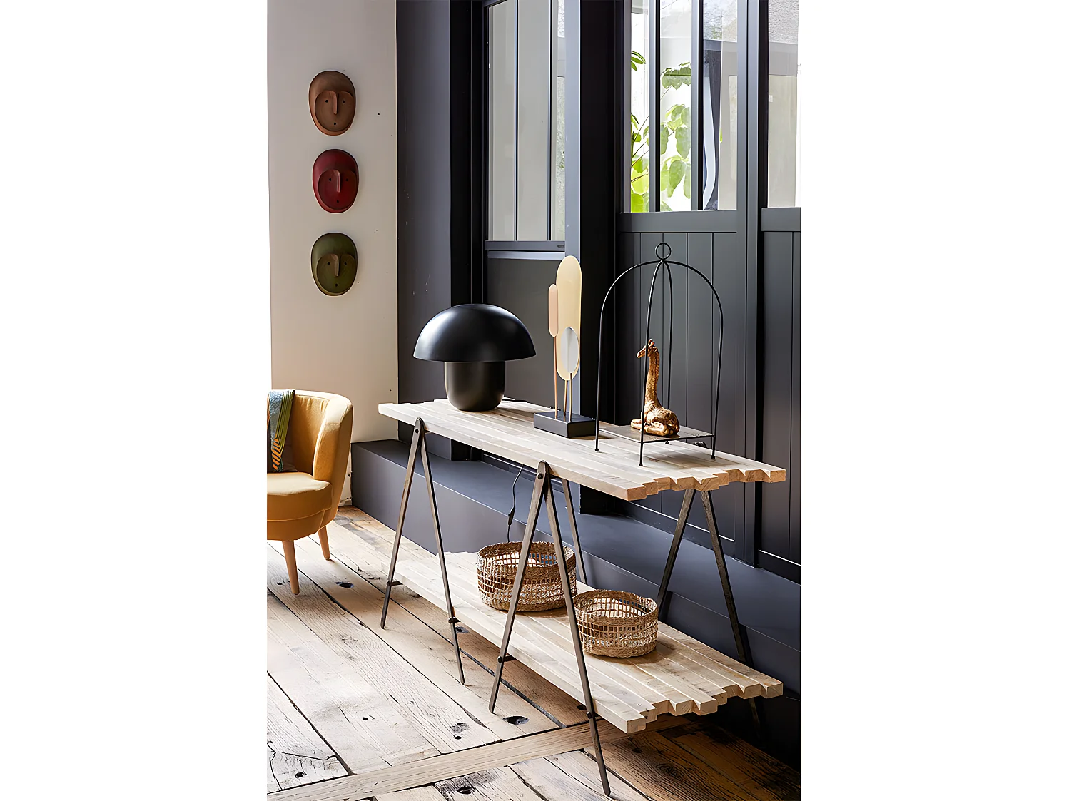 Lampe champignon noir modèle moyen E27 40W