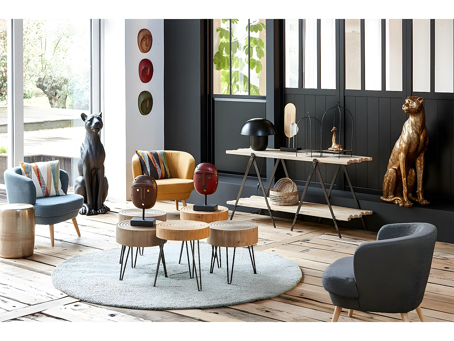 Lampe champignon noir modèle moyen E27 40W