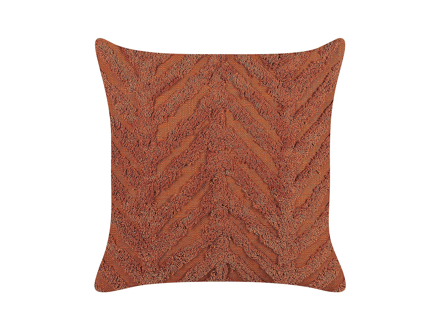 Sierkussen LEWISIA Katoen 45 x 45 cm Oranje Chevron patroon