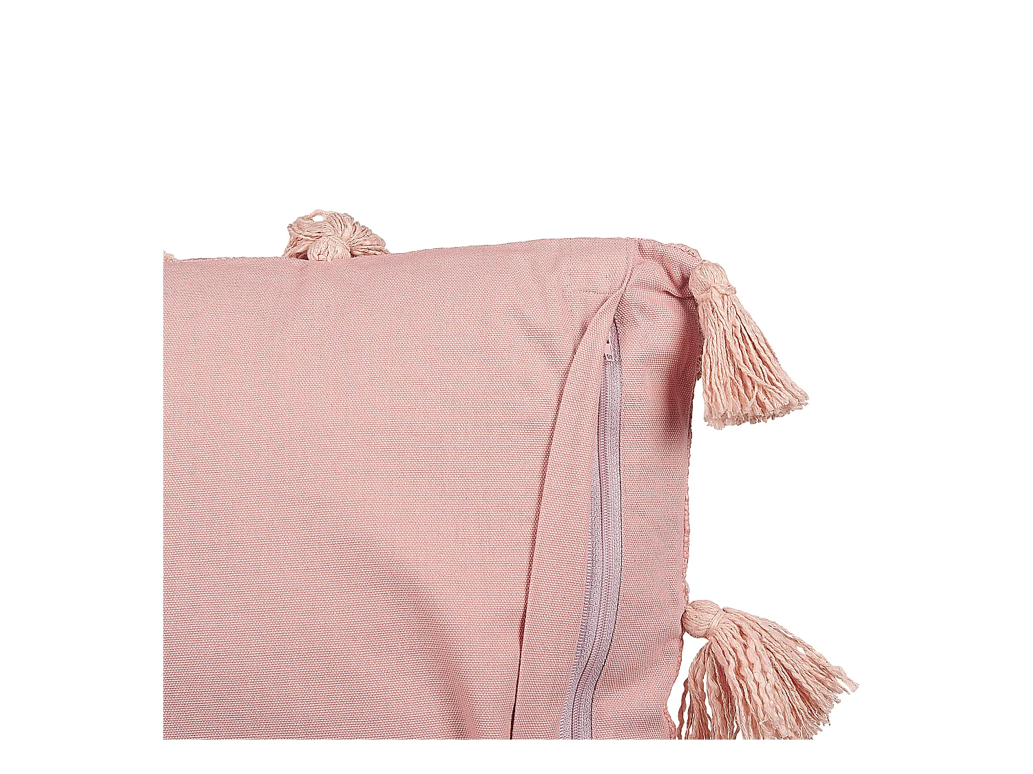 Conjunto de 2 cojines decorativos TORENIA Algodón 45 x 45 cm Rosa Patrón geométrico