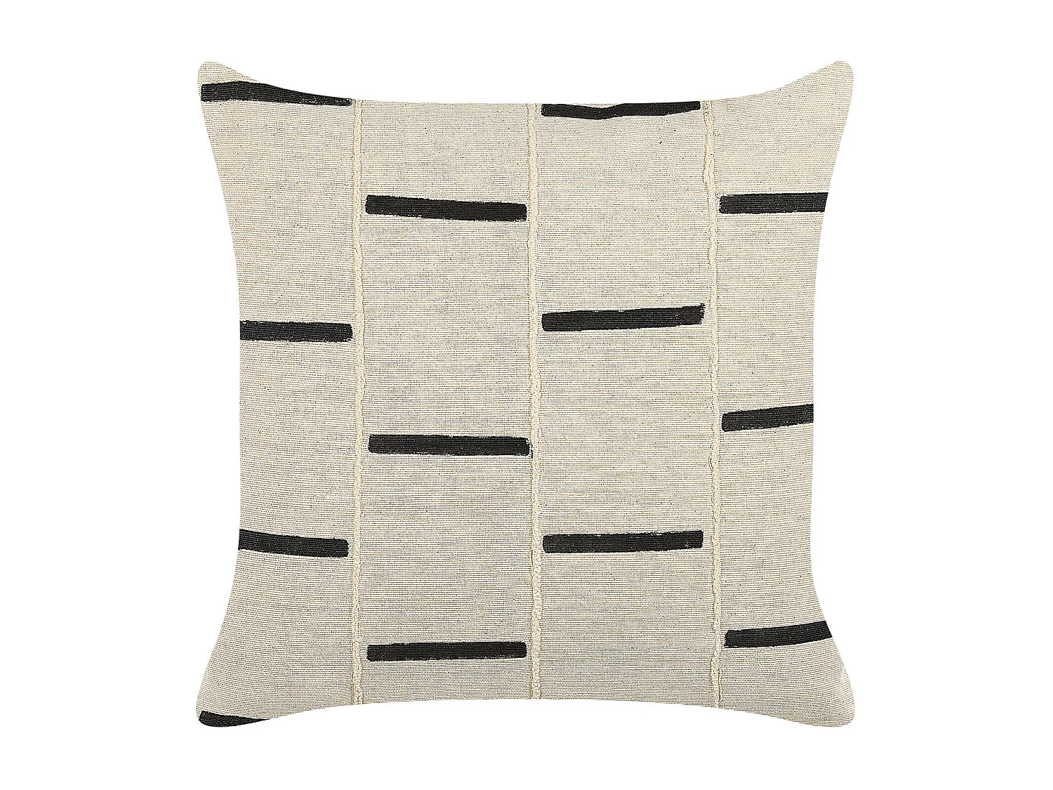 Dekokissen mit Füllung Streifenmuster Baumwolle beige / schwarz 45x45 cm Abies