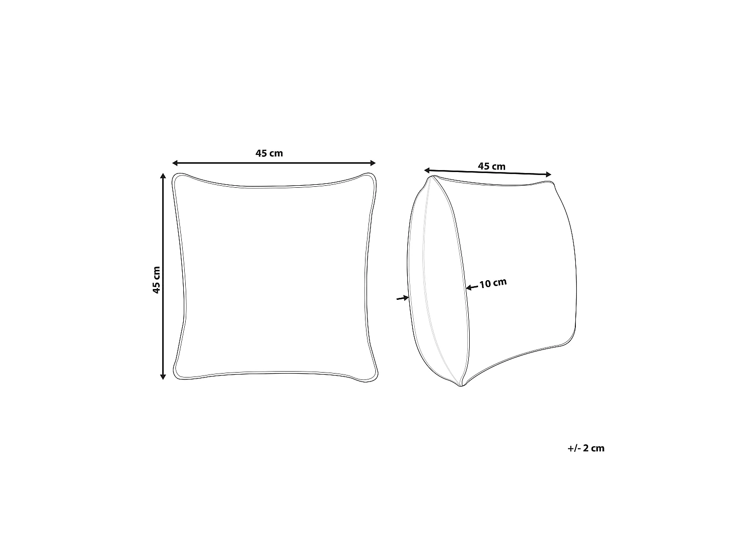 Dekokissen mit Füllung Streifenmuster Baumwolle beige / schwarz 45x45 cm Abies