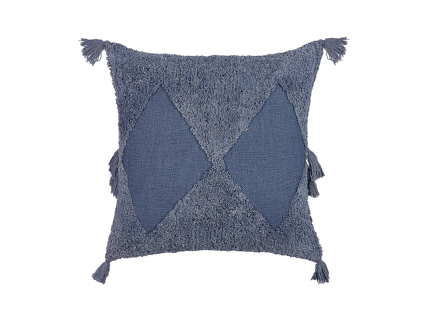 Coussin AVIUM Coton 45 x 45 cm Bleu Motif géométrique