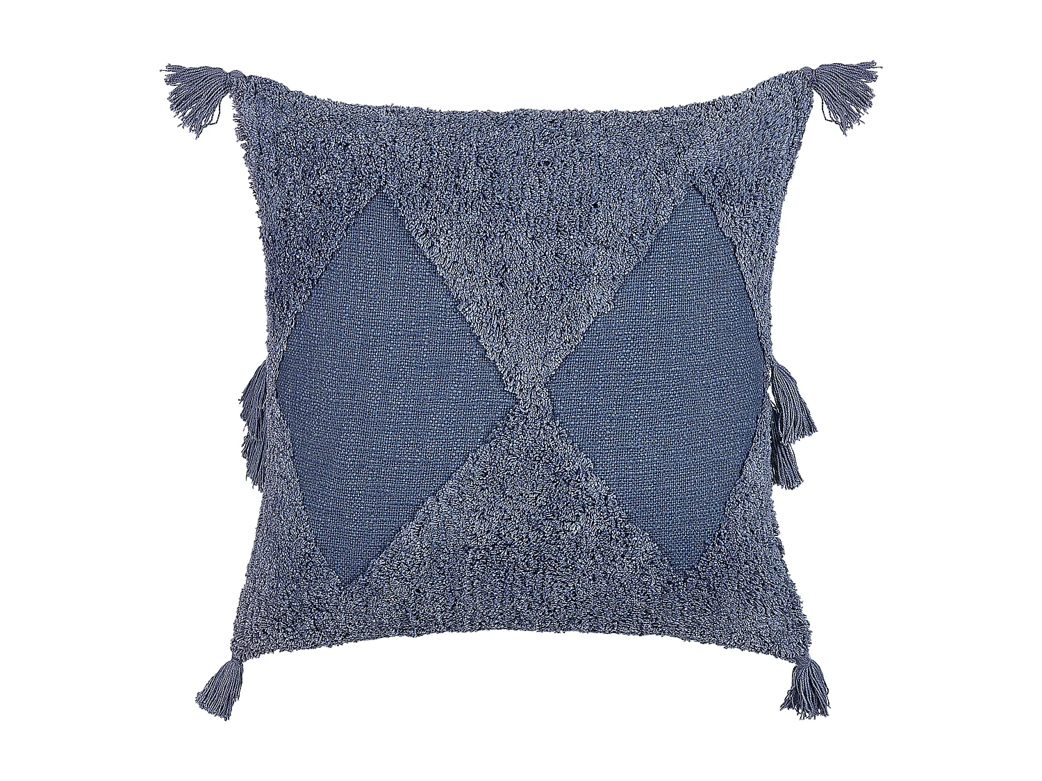 Coussin AVIUM Coton 45 x 45 cm Bleu Motif géométrique