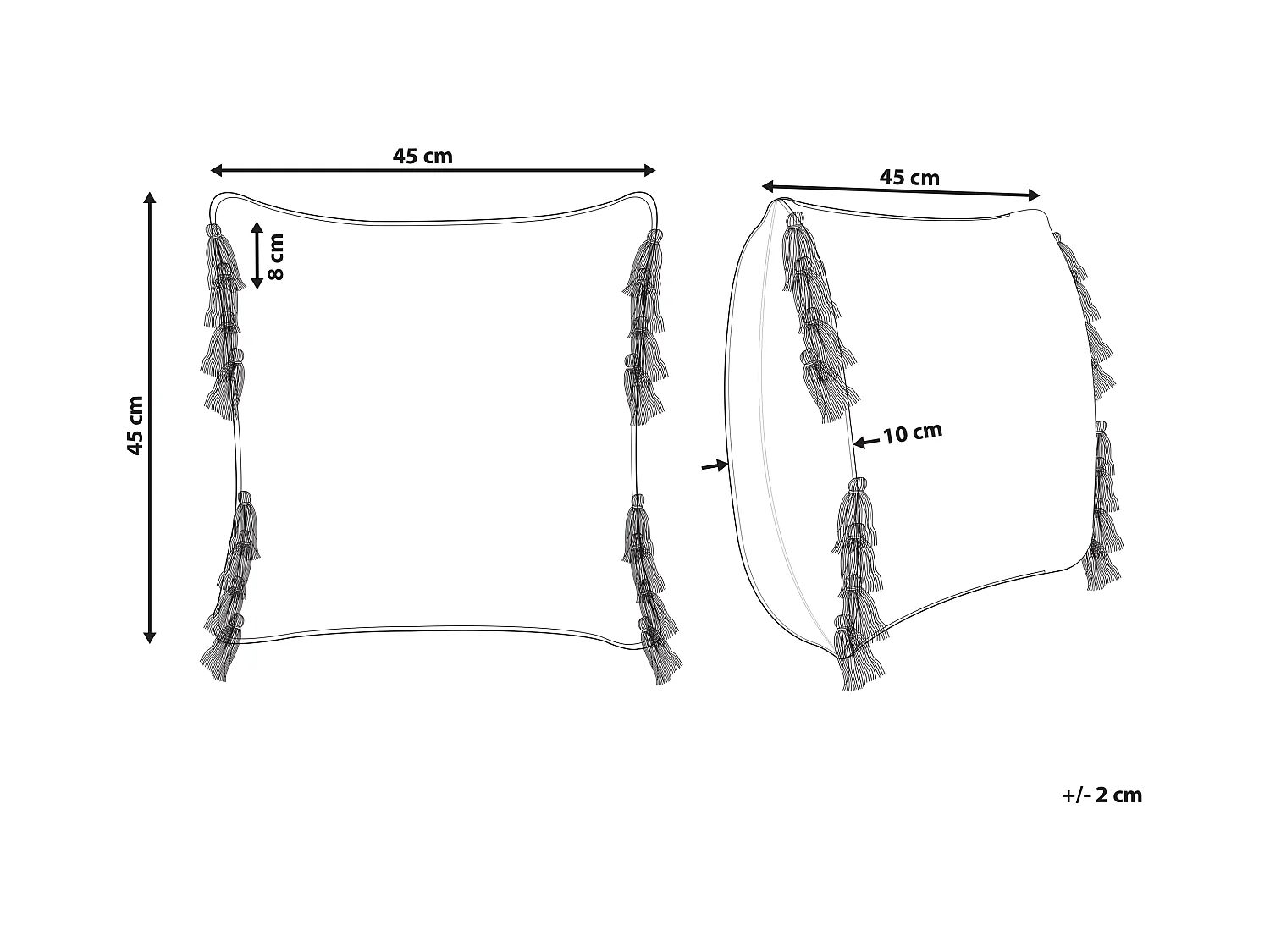 Poduszka dekoracyjna LABLAB Bawełna 45 x 45 cm Kolorowy Wzór geometryczny